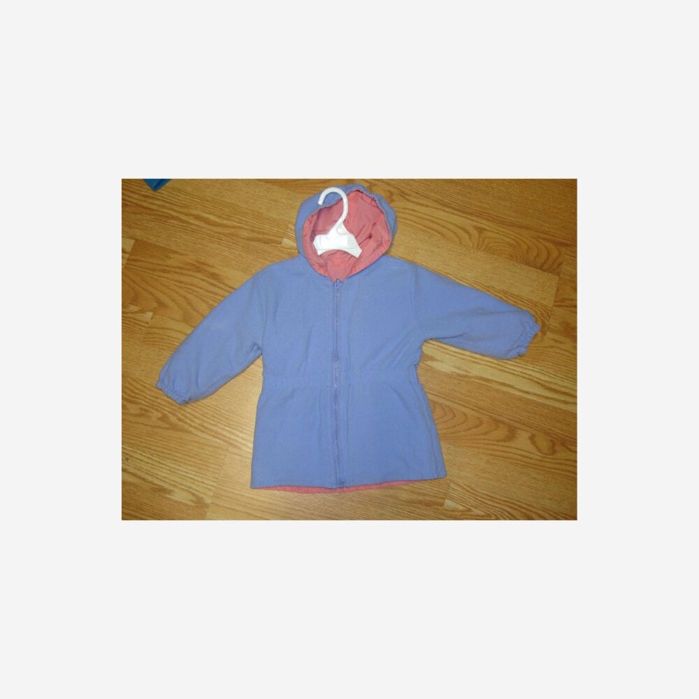 Pink Reversible Coat Fleece Size 2
